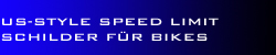 US-Style SPEED LIMIT Schilder für Bikes